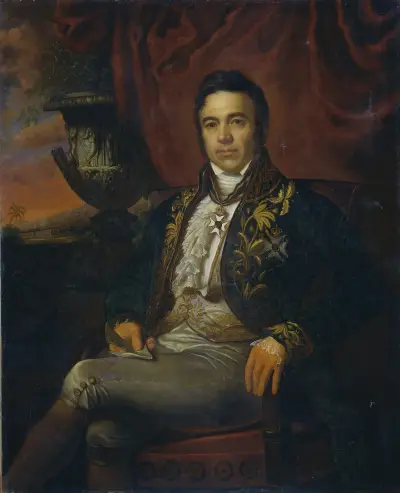 Porträt von Jean Chrétien Baud, interimistischer Generalgouverneur von Niederländisch-Ostindien von Raden Saleh