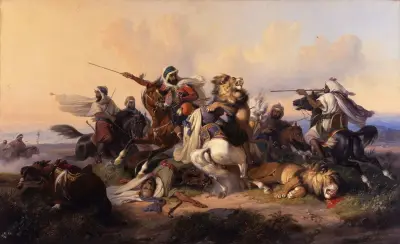 Die Löwenjagd von Raden Saleh