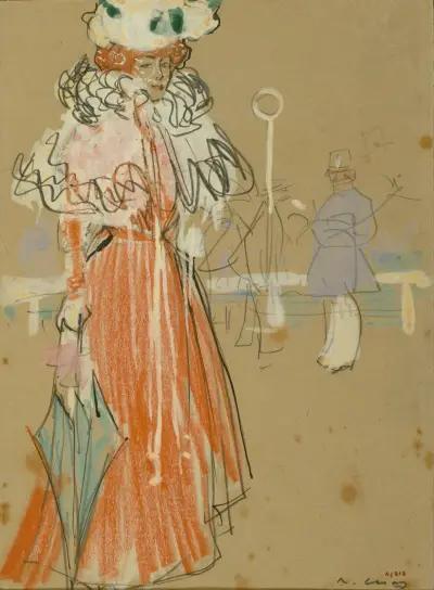 Female Figure in Red von Ramón Casas