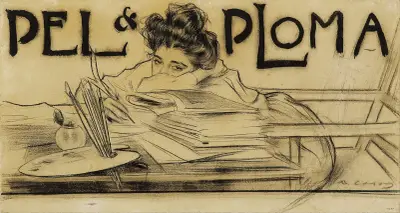 Headpiece for the magazine ‘Pèl i Ploma’ von Ramón Casas