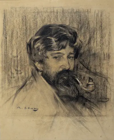 Portrait of Santiago Rusiñol von Ramón Casas
