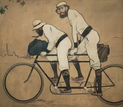 Ramon Casas And Pere Romeu On A Tandem von Ramón Casas