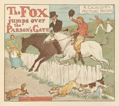 The Fox jumps over the Parson’s gate Pl.1 von Randolph Caldecott
