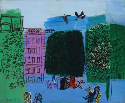Avenue du Bois (Allee im Bois de Boulogne) von Raoul Dufy