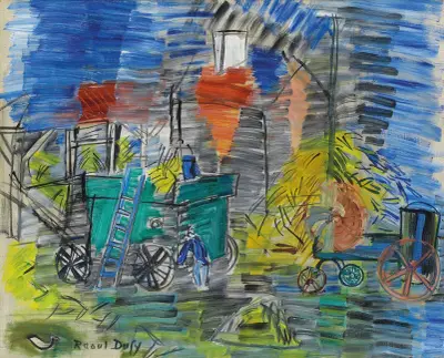 Le dépiquage bleu av Raoul Dufy
