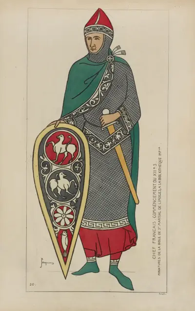 Chef Francais commencement du XIIe s[iecle], miniatures de la Bible de St. Martial de Limoges, a la Biblioteque Imp[eriale.] av Raphaël Jacquemin