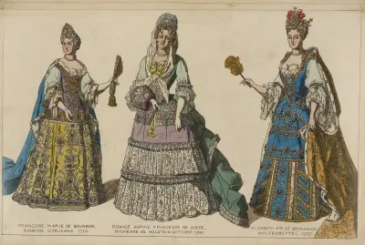 Francoise Marie de Bourbon, duchesse d’Orleans. 1702. Edwige Sophie princesse de Suede, duchesse de Holstein-Gottorp. 1700 av Raphaël Jacquemin