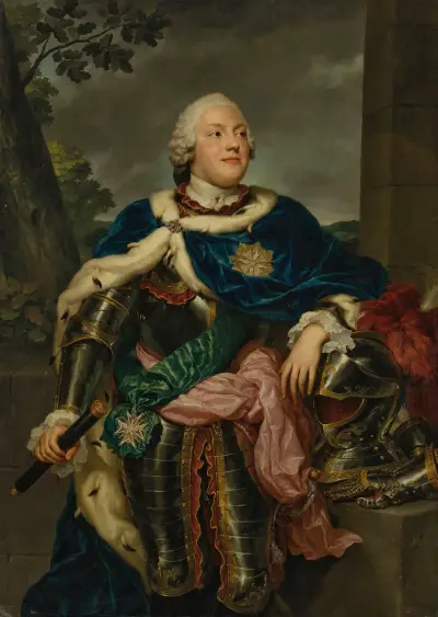 Portrait of Friedrich Christian, Prince of Saxony av Anton Raphael Mengs