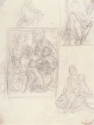 Studies of the Madonna and Child, Anton Raphael Mengs