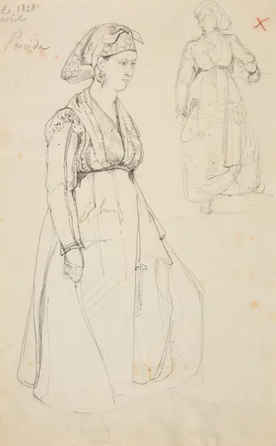 Étude de deux femmes av Jacques-Raymond Brascassat