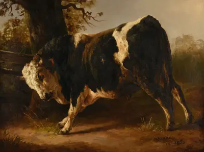 Taureau en courroux av Jacques-Raymond Brascassat