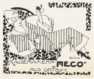 Entwurf für Werbung für „Rademaker’s Meco“ von Reijer Stolk