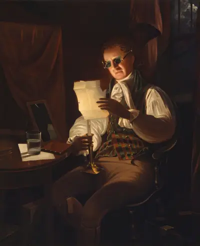 Man Reading By Candlelight, Rembrandt Peale