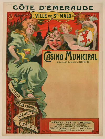 Côte d’Emeraude. Ville de St Malo, casino municipal von René Péan