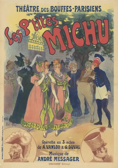 Théâtre des Bouffes Parisiens. Les P’tites Michu, opérette en 3 actes de A. Vanloo & G. Duval von René Péan