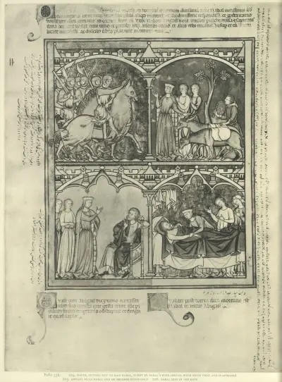 Starozákonní ilustrace z poloviny 13. století, list 66, Montague Rhodes James