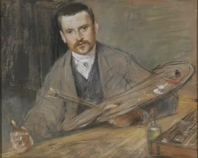 Johan Kindborg, 1861-1907, artist, married to wood engraver Emy Edman av Richard Bergh
