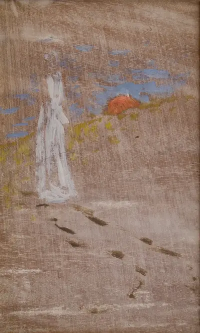 Skiss till Flickan och döden (gående) av Richard Bergh