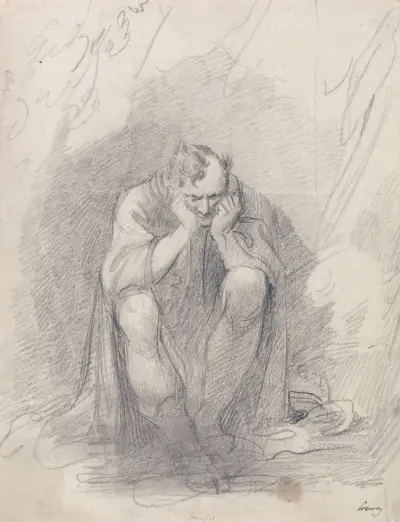 Timon von Athen vor seiner Höhle von Richard Cosway