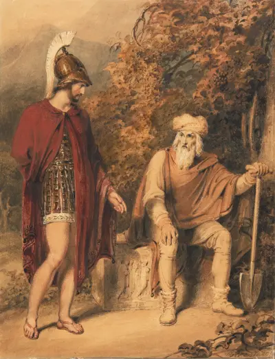 Alcibiades and Timon av Richard Westall
