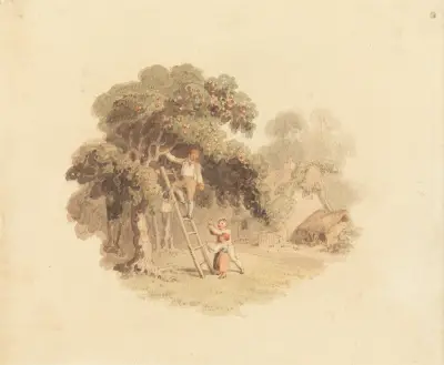 An Apple Tree Near a Cottage av Richard Westall