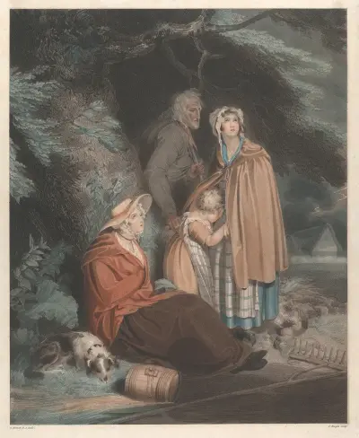 Hay Makers in a Storm av Richard Westall
