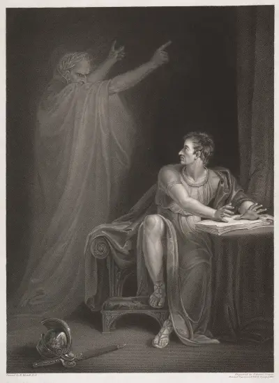 Julius Caesar; Act IV Scene III; Brutus’ Tent … av Richard Westall