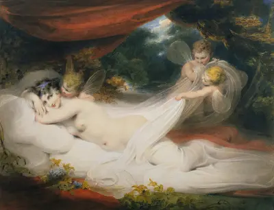 Nymph and Cupids (Probably 1793) av Richard Westall