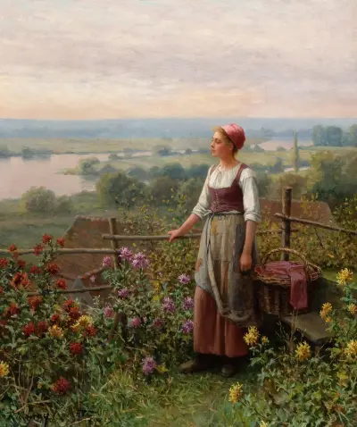 Abend in Chantemesle von Daniel Ridgway Knight
