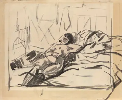 Lying Nude, 1915 av Rik Wouters