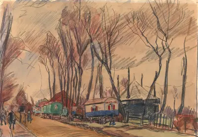 Road in the Rain – Amersfoort av Rik Wouters