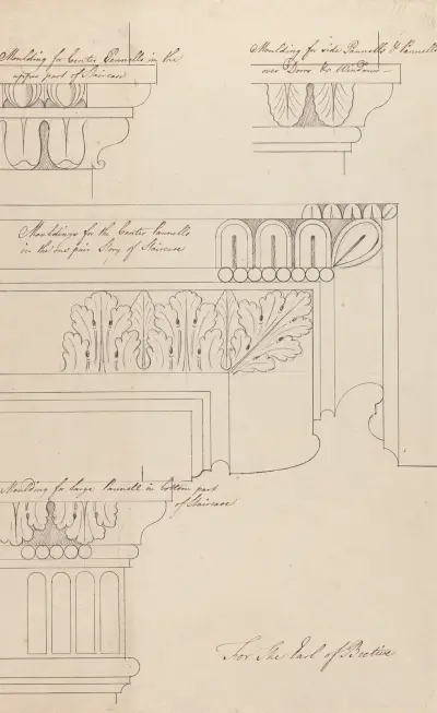 Headfort House: Staircase Moldings av Robert Adam