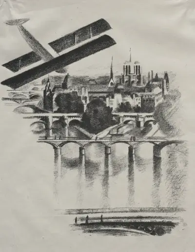 Allo Paris; The Bridges of Paris and Notre-Dame von Robert Delaunay