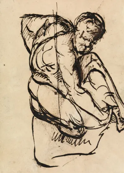 Figure Study of a Nude Male av Benjamin Robert Haydon