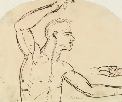Study of a Male Nude. av Benjamin Robert Haydon