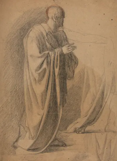 Study of a Man in a Long Robe av Benjamin Robert Haydon