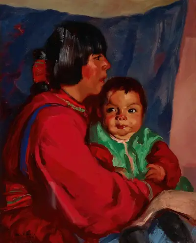 Maria and Baby av Robert Henri