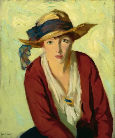 The Beach Hat av Robert Henri