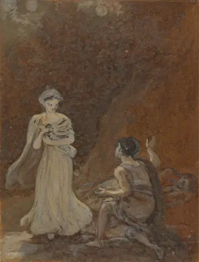 Lysander Awakening to See Helena av Robert Smirke
