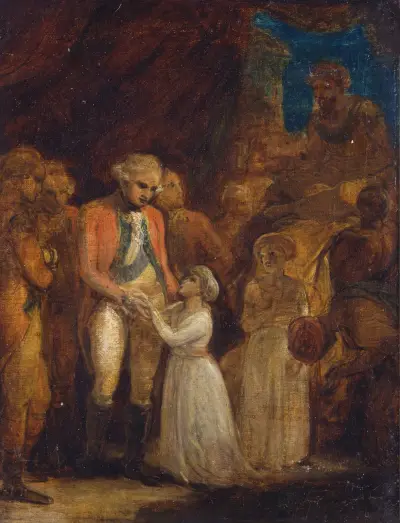 The Two Sons of Tipu Sahib, Sultan of Mysore, Being Handed over as Hostages to General Cornwallis av Robert Smirke