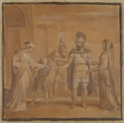 Virgilia and Volumnia Plead with Coriolanus av Robert Smirke