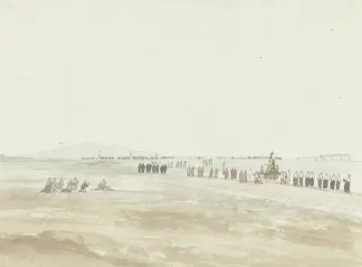 Processie in de omgeving van Cerignola av Abraham-Louis-Rodolphe Ducros