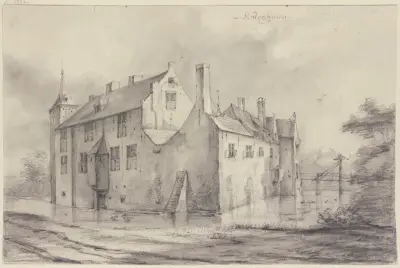 Kasteel Nieuwenroy bei Oudheusden av Roelant Roghman