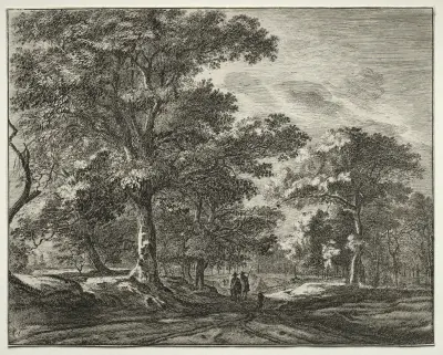 Two Men Preceded by a Hunter av Roelant Roghman