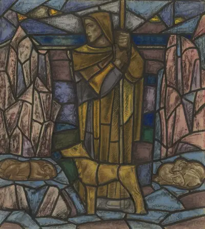 Projekt witraża w Pawilonie Holenderskim na wystawie Arts Décoratifs w Paryżu, 1925, 1925 – Nr. 5, Richard Nicolaüs Roland Holst