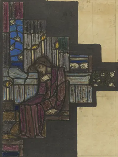 Projekt okna w Pawilonie Holenderskim na wystawie Arts Décoratifs w Paryżu, 1925 – Nr. 1, Richard Nicolaüs Roland Holst