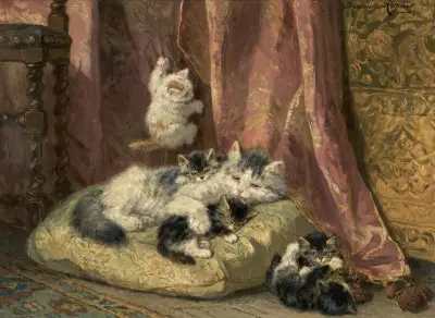 Kittens at Play – nr 2 av Henriëtte Ronner-Knip