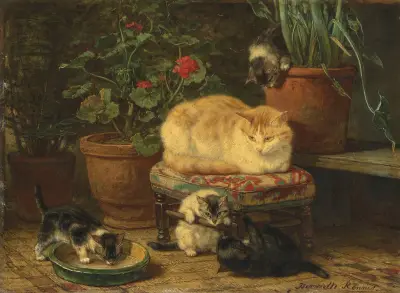 Kittens At Play – nr 4 av Henriëtte Ronner-Knip