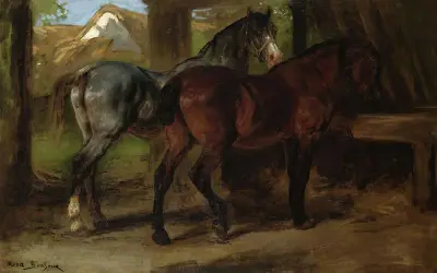 Dwa konie w stajni, Rosa Bonheur