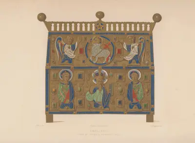 Chasse de Limoges à figures en relief av Joseph Rose Lemercier